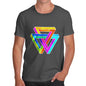 Men's Geometric Rainbow Penrose Triangle  T-Shirt