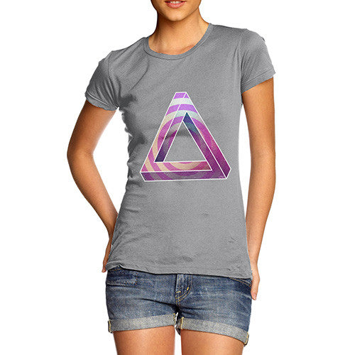 Women's Geometric Patterned Penrose Triangle T-Shirt