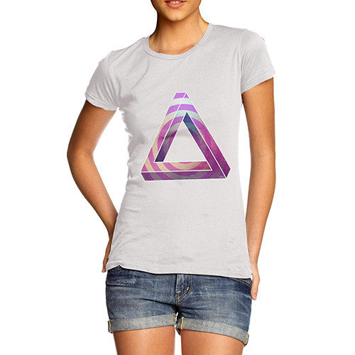 Women's Geometric Patterned Penrose Triangle T-Shirt