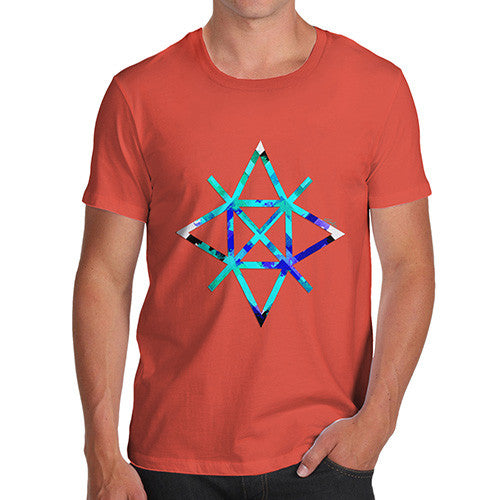 Men's Geometric Paint Splattered Shapes T-Shirt