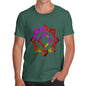 Men's Geometric Paint Splattered Squares T-Shirt