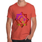 Men's Geometric Paint Splattered Squares T-Shirt