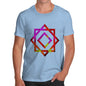 Men's Geometric Paint Splattered Squares T-Shirt