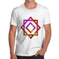 Men's Geometric Paint Splattered Squares T-Shirt