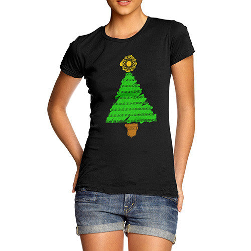 Women's Mathematical Christmas Tree T-Shirt