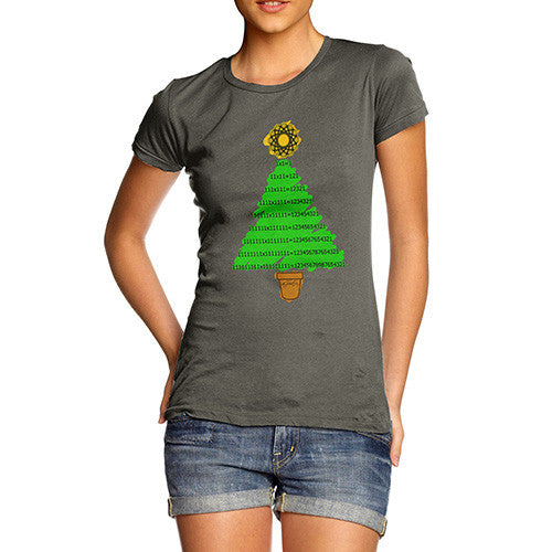 Women's Mathematical Christmas Tree T-Shirt