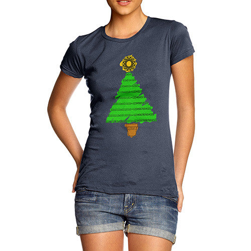 Women's Mathematical Christmas Tree T-Shirt