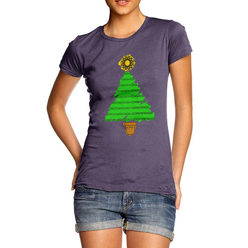 Women's Mathematical Christmas Tree T-Shirt