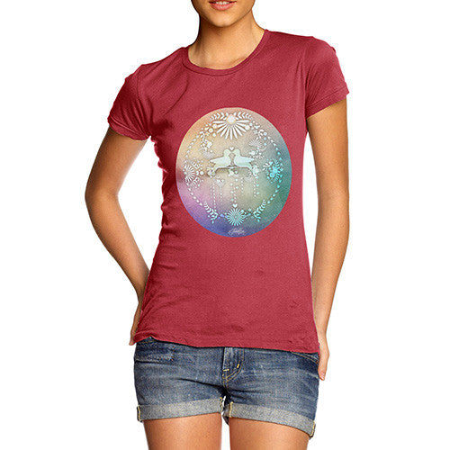 Women's Decorative Doves In Love T-Shirt