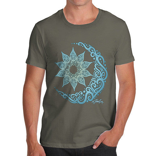 Men's Decorative Blue Mandala T-Shirt