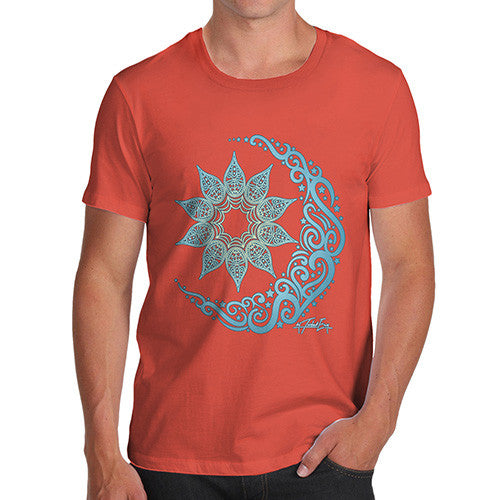 Men's Decorative Blue Mandala T-Shirt