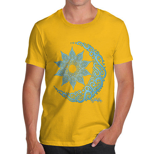 Men's Decorative Blue Mandala T-Shirt