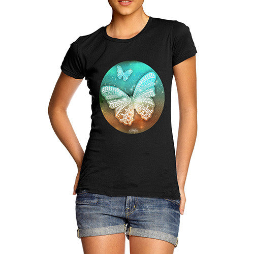 Women's Butterflies In Space T-Shirt