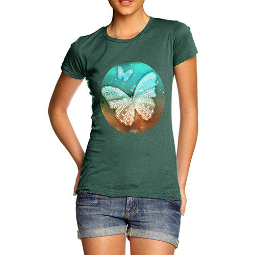 Women's Butterflies In Space T-Shirt