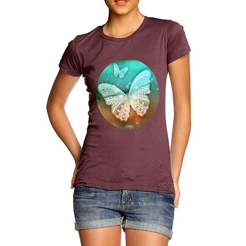 Women's Butterflies In Space T-Shirt