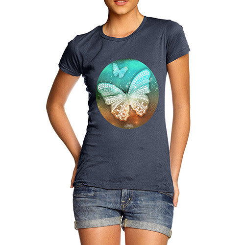 Women's Butterflies In Space T-Shirt