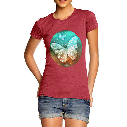 Women's Butterflies In Space T-Shirt