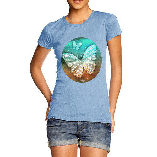 Women's Butterflies In Space T-Shirt