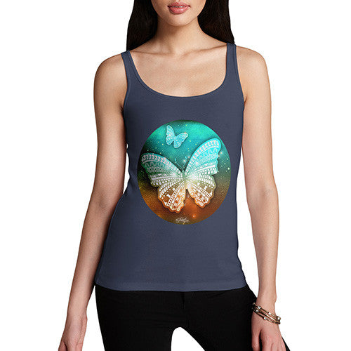 Women's Butterflies In Space Tank Top