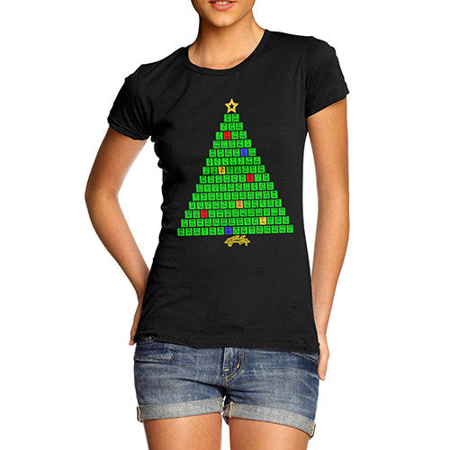 Women's Periodic Table Christmas Tree T-Shirt