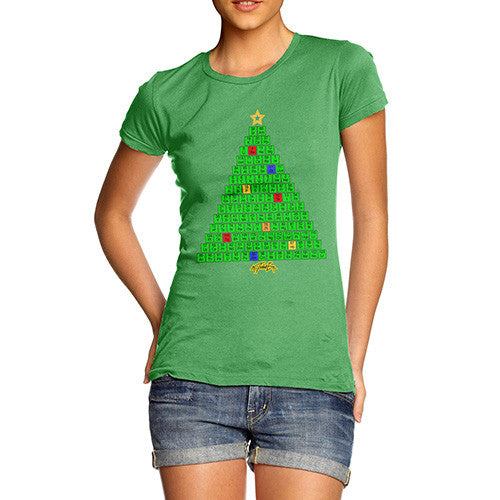 Women's Periodic Table Christmas Tree T-Shirt