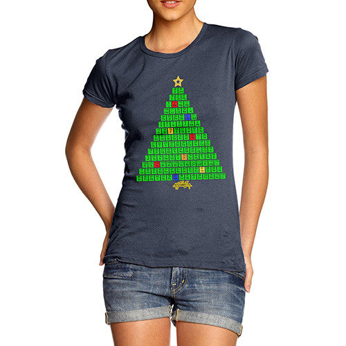 Women's Periodic Table Christmas Tree T-Shirt