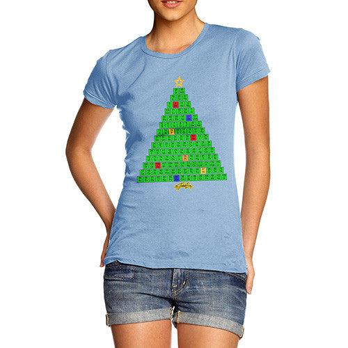 Women's Periodic Table Christmas Tree T-Shirt