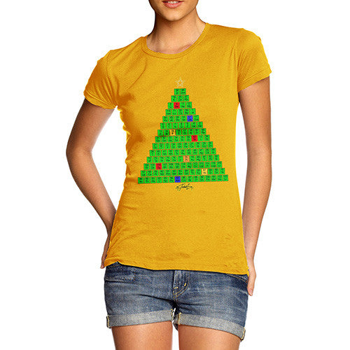 Women's Periodic Table Christmas Tree T-Shirt