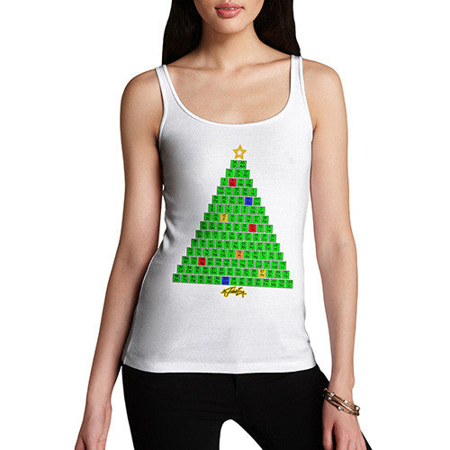 Women's Periodic Table Christmas Tree Tank Top