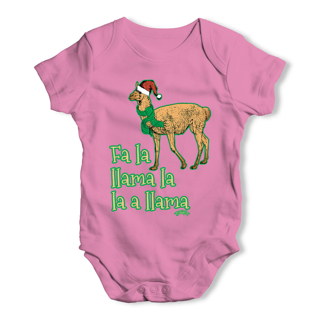 Fa La Llama Christmas Baby Grow Bodysuit