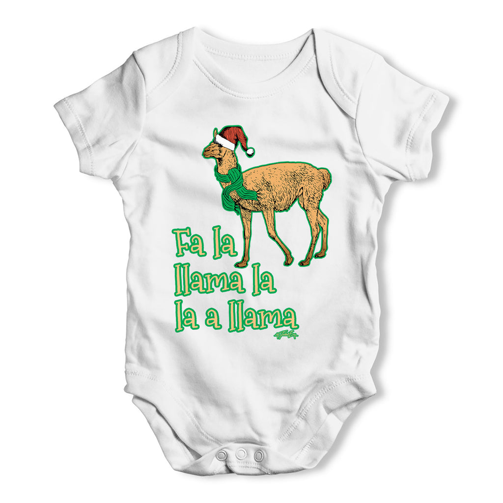 Fa La Llama Christmas Baby Grow Bodysuit