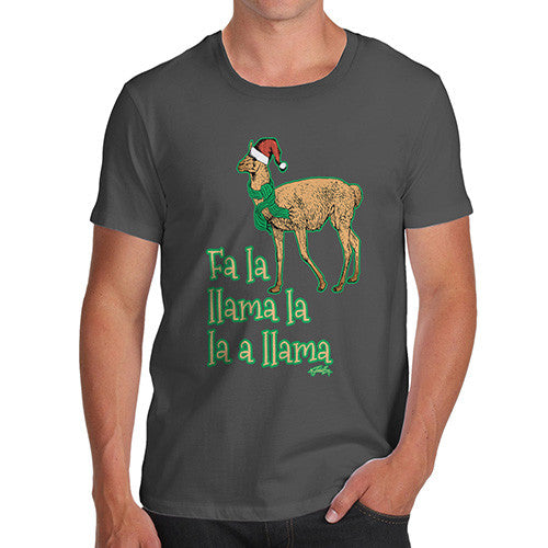 Men's Fa La Llama Christmas T-Shirt