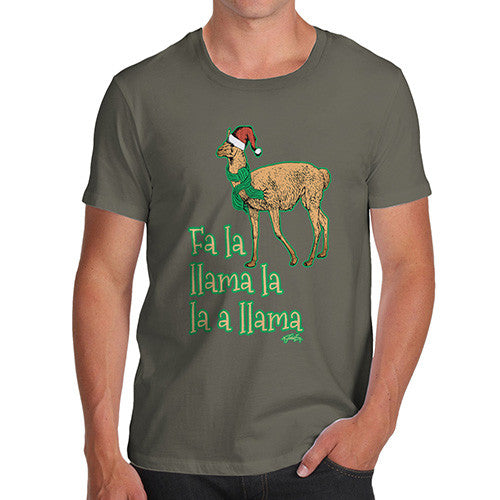 Men's Fa La Llama Christmas T-Shirt