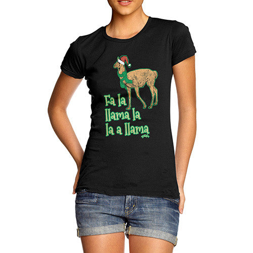 Women's Fa La Llama Christmas T-Shirt