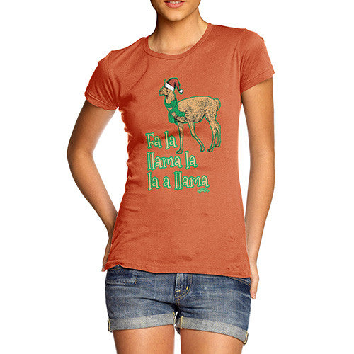 Women's Fa La Llama Christmas T-Shirt