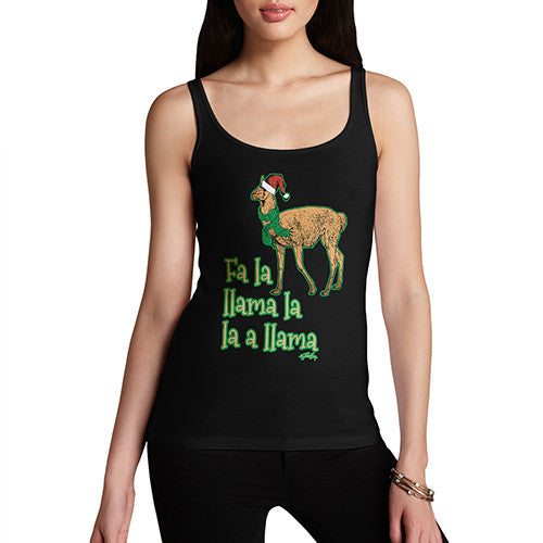 Women's Fa La Llama Christmas Tank Top