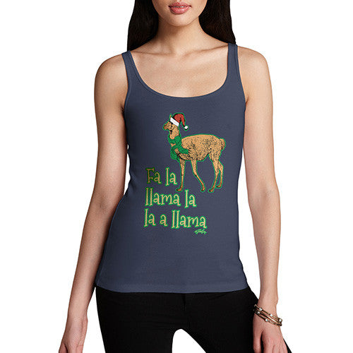 Women's Fa La Llama Christmas Tank Top