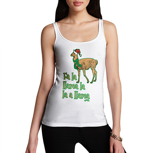 Women's Fa La Llama Christmas Tank Top