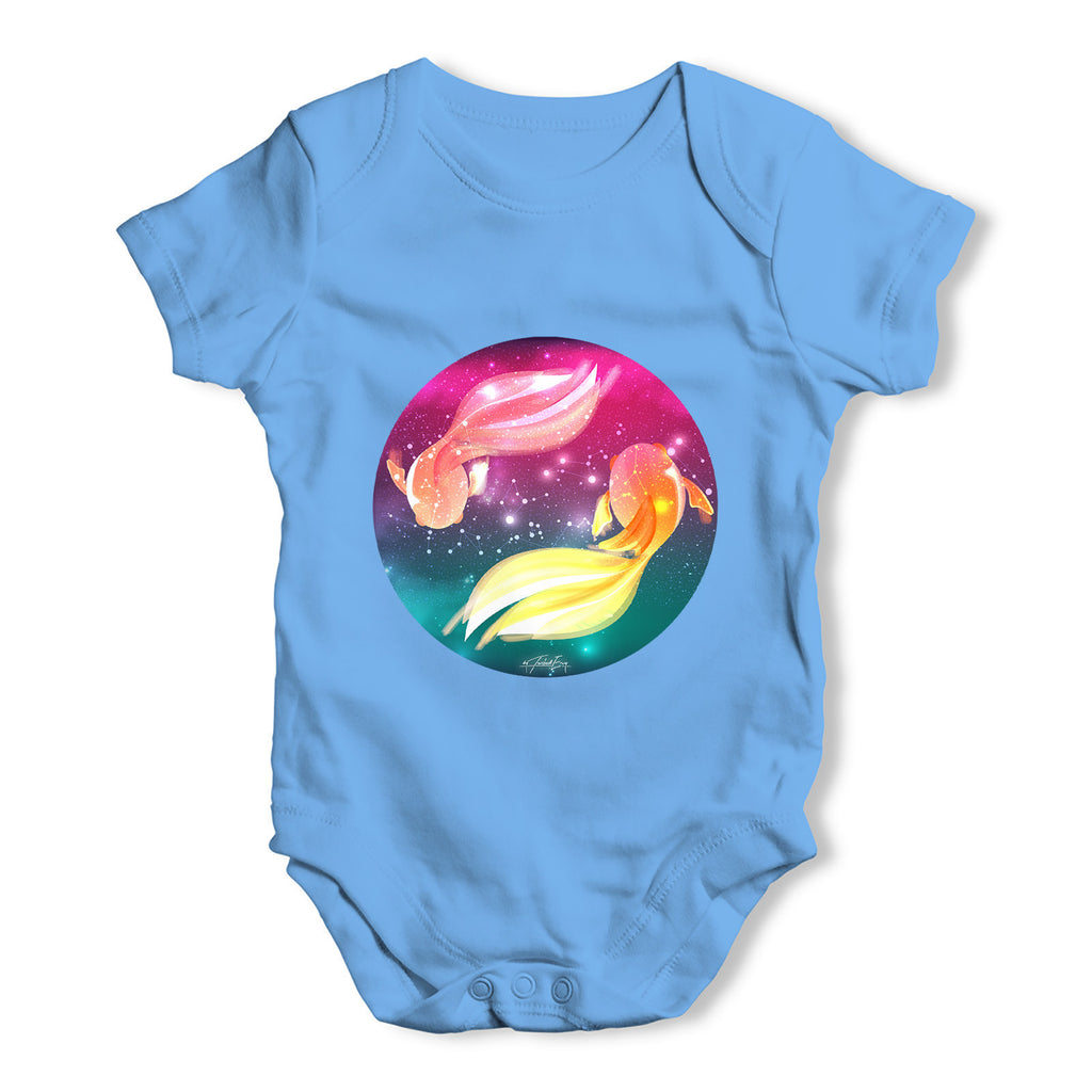 Fish In Space Baby Grow Bodysuit