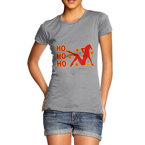 Women's Ho Ho Ho Pin-Up Silhouette T-Shirt