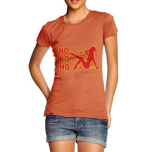 Women's Ho Ho Ho Pin-Up Silhouette T-Shirt