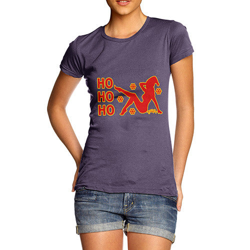 Women's Ho Ho Ho Pin-Up Silhouette T-Shirt