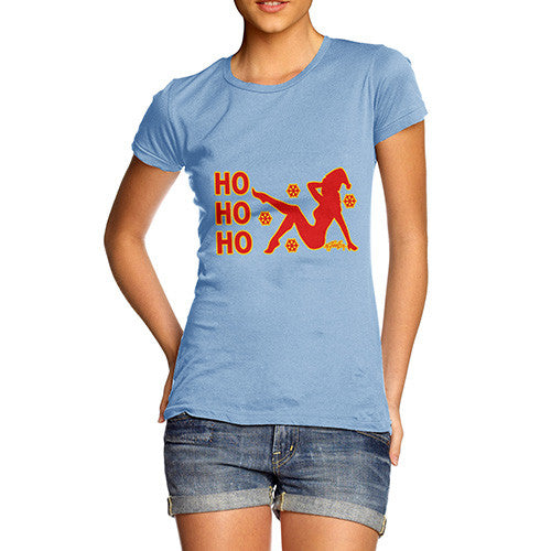 Women's Ho Ho Ho Pin-Up Silhouette T-Shirt