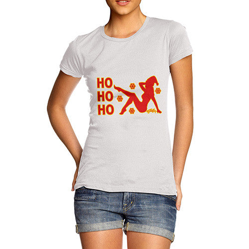 Women's Ho Ho Ho Pin-Up Silhouette T-Shirt