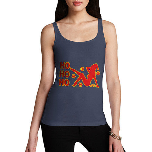 Women's Ho Ho Ho Pin-Up Silhouette Tank Top