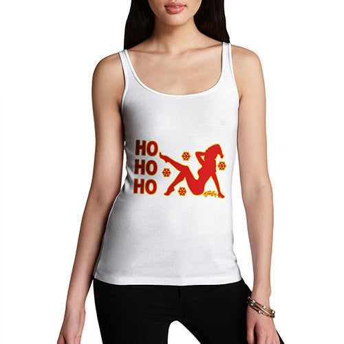 Women's Ho Ho Ho Pin-Up Silhouette Tank Top