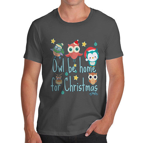 Men's Owl Be Home For Christmas T-Shirt