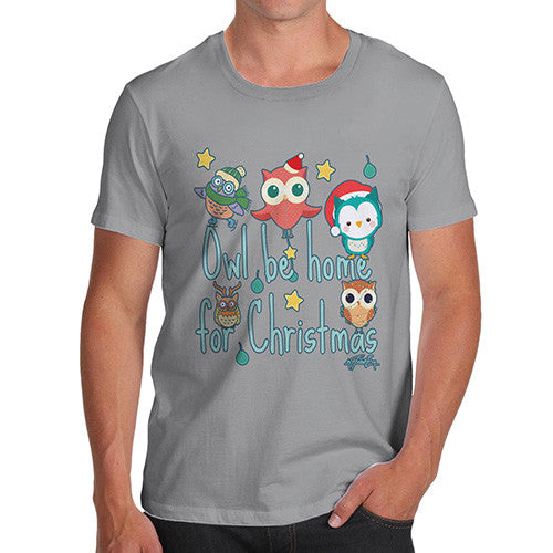 Men's Owl Be Home For Christmas T-Shirt