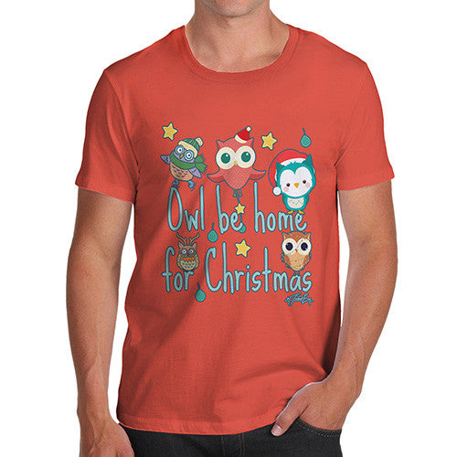 Men's Owl Be Home For Christmas T-Shirt