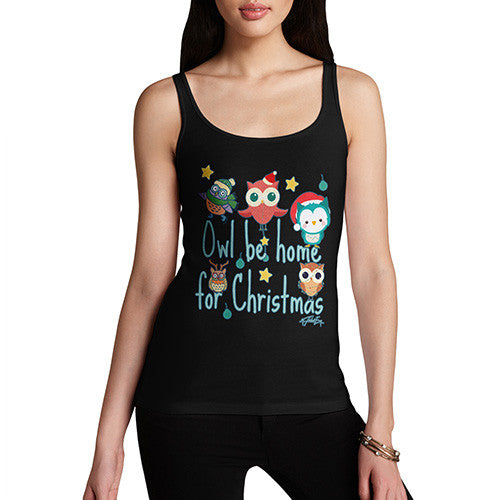 Women's Owl Be Home For Christmas Tank Top